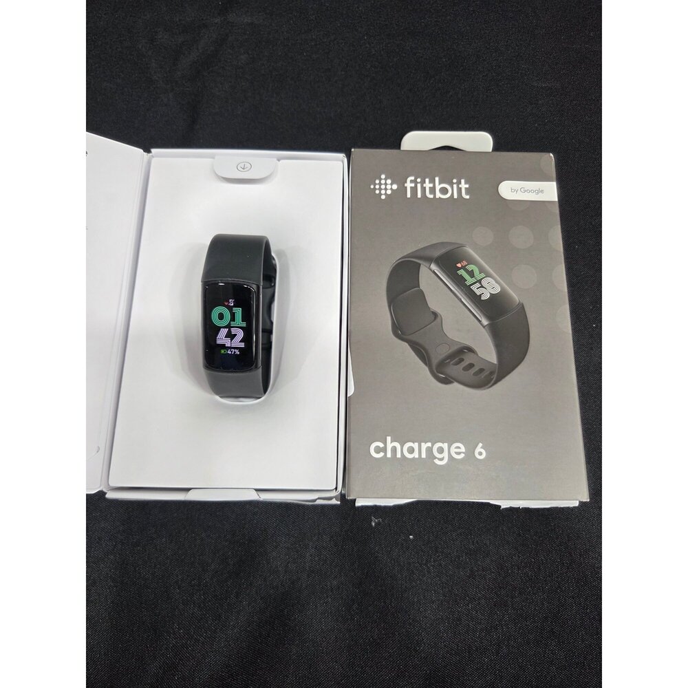 Fitbit Charge 6 Fitness Tracker Band Open Box Black
